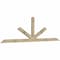 Ekena Millwork Saratoga Rough Sawn Timber Gable Bracket, Douglas Fir, 108"W x 31 1/2"H x 2"D x 4"F, 7/12 Pitch GBW108X31X0204SAR00RDF - alternate 4
